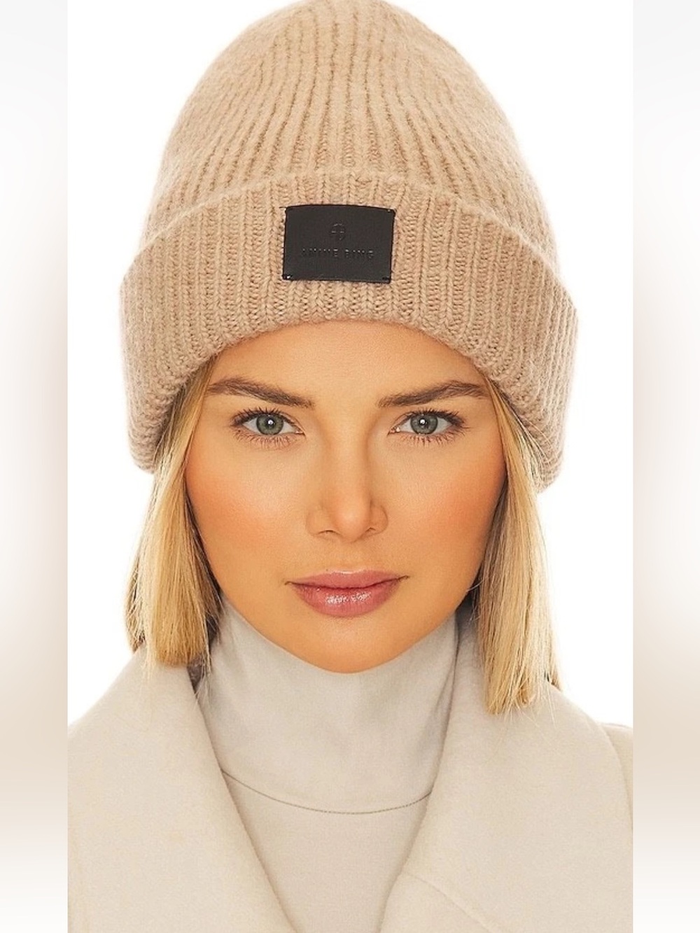 ANINE BING Camel Elia Wool Beanie Winter Hat SOLD OUT